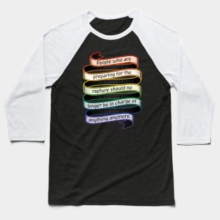 Rapture Nonsense (rainbow) Baseball T-Shirt